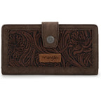 Montana West X Wrangler Large Womens Wallet Western Tooling Flower Wallets, Card Cases & Money Organizers Bifold Card Cash Phone Wallet Ladies Female Travel Clutch Wallets With Rfid Lining