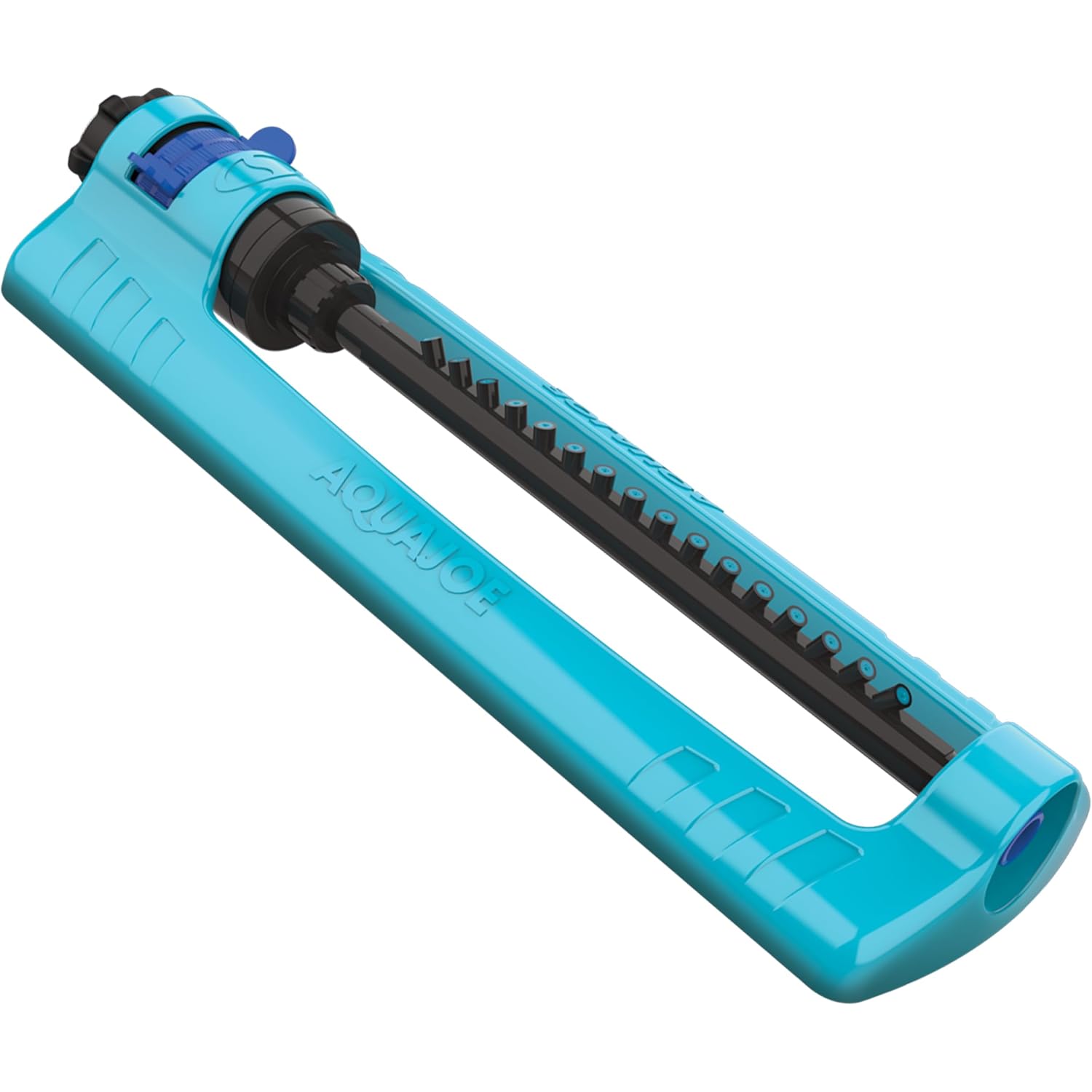 Aqua Joe Oscillating Sprinkler With Adjustable Spray, 16 Clog-Resistant Nozzles, Metal Base & 3600 Square Foot Coverage, Compatible With Garden Hoses