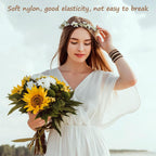 Ohcisp Boho Hair Ties, 20 Pcs Of 4 Styles Cute Bands For Thick Or Thin Hair, No Damage Elastic Bracelets, Brown Hair Accessories For Girls And Women