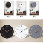 Large Wall Clock 16 Inch Black Battery Operated Silent Non Ticking Simple Minimalist Rose Gold Numbers Clock Decorative For Bedroom Living Room Kitchen Home Office