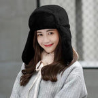 Womens Faux Fur Fuzzy Trapper Hat Winter Ear Flap Trooper Aviator Hat Hunting Hat Cap