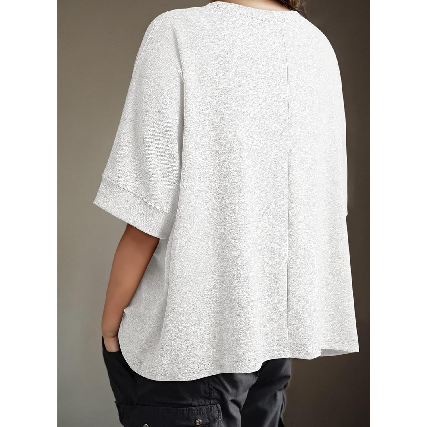 Dokotoo Summer Shirts 2026 Womens Solid T Shirts For Women Loose Oversized Tops Basic Tee