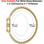 Small Gold Watches For Women, Easy To Read Dial Ladies Analog Watch, Oval Case, Stainless Steel Expansion Band, Waterproof Watch