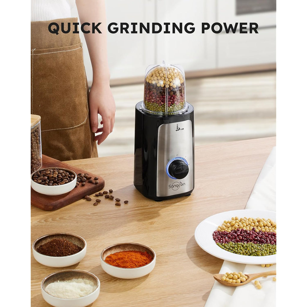 Sangcon Blenders For Kitchen, 5-In-1 Food Processor Combo For Smoothies Set | Bpa-Free 47Oz Pitcher, 2.5-Cup Bowl, 18/11Oz Cups, 3 Blades; Housewives Prep Shakes, Meat, Sauces, Salsa, Coffee, Dry Spices