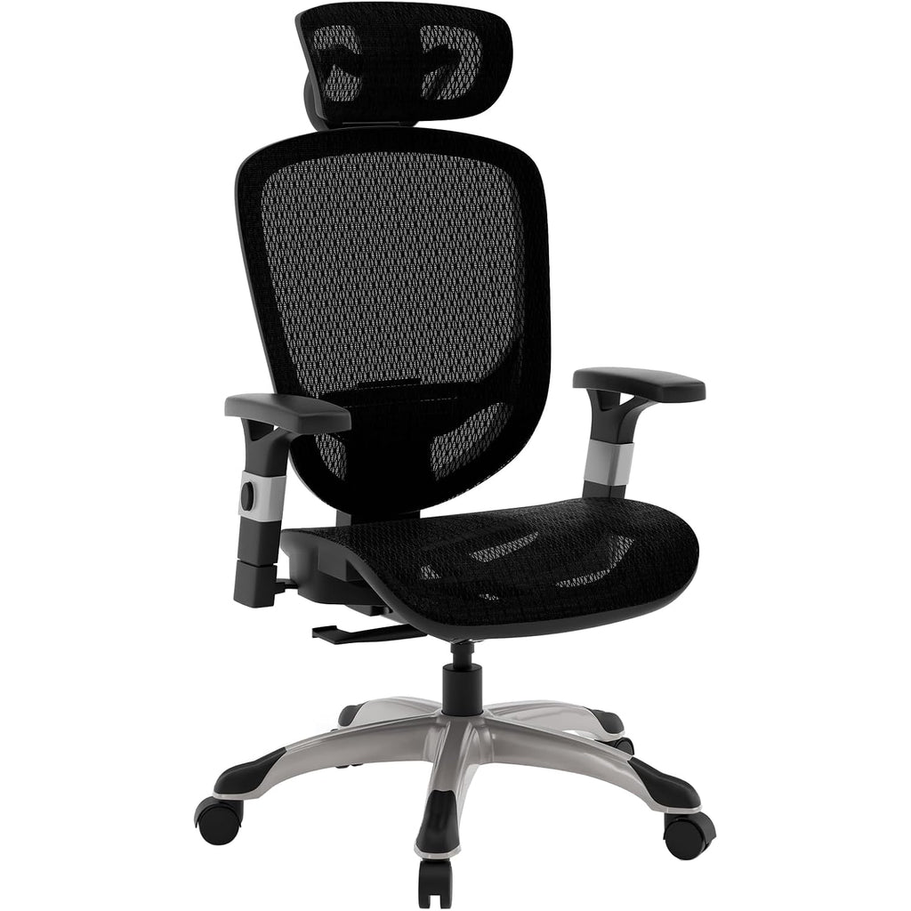 Staples Hyken Ergonomic Task Chair, Mesh, Ergonomic, Lumbar Support, Swivel, Black