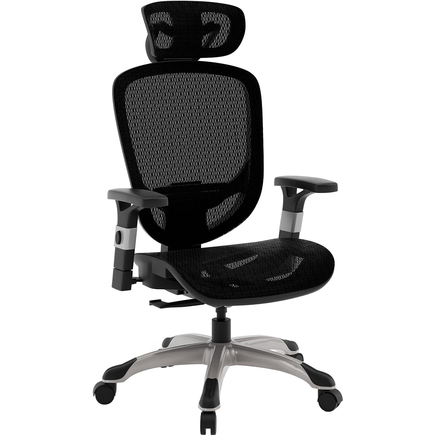 Staples Hyken Ergonomic Task Chair, Mesh, Ergonomic, Lumbar Support, Swivel, Black