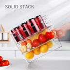 Stackable Refrigerator Organizer Bins, 6 Pack Clear Kitchen Organizer Container Bins With Handles And 20 Pcs Plastic Bags For Pantry, Cabinets, Shelves, Drawer, Freezer - Food Safe, Bpa Free 10"L