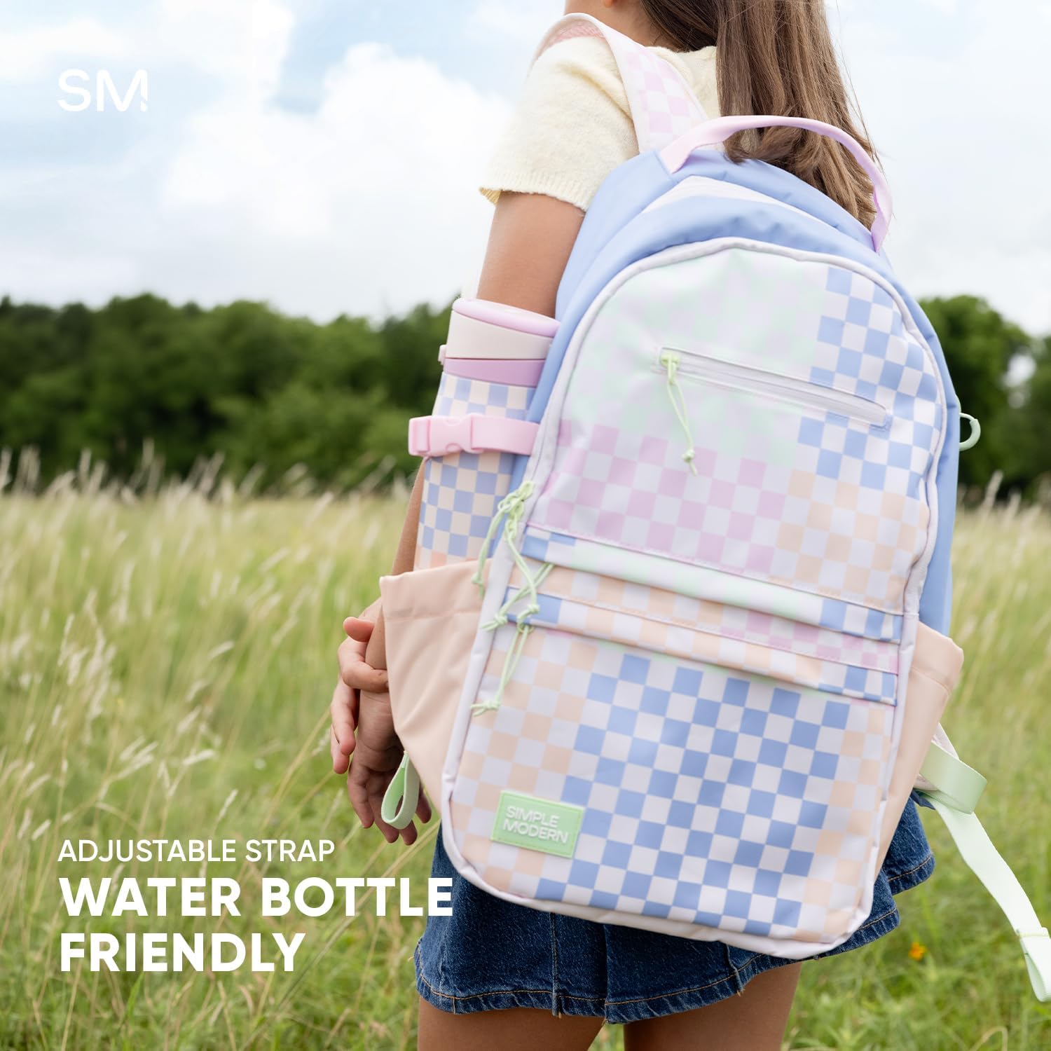 Simple Modern Kids Backpack For School | 20L Laptop Backpack | Multi-Color | Ellis Bookbag For Girls, Boys | Cute Backpack For Middle School, High School, Teens | Sherbet