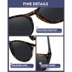 WOWSUN Retro Polarized Sunglasses Womens 2026 Trendy Round Classic Glasses