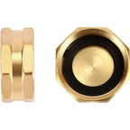 2 Pack Garden Hose End Caps With Washers, Brass Spigot Cap, 3/4" Female End Cap | Brass Spigot Cap, 3/4" Female End Cap