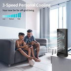 Dr. Prepare Tower Fan Oscillating Fan, Portable Desk Fan With 3-Speed Options, Dual Air Circulation, 110° Oscillation, 3 Timers, Personal Quiet Table Fan For Home Office Desktop Bedroom, 13 Inch