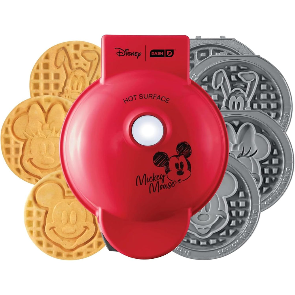 Disney | Dash Multimaker® Mini Maker System - Electric Waffle Maker & Swappable Plates - 1 Multimaker®, 4 Plates, Mickey Mouse & Friends Design, Aluminum