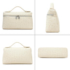 Crossbody Bag For Women Small Top-Handle Pouch Purse Shoulder Handbag Synthetic Ostrich Leather Gold Hardware