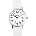 Women's Analog Nurse Watch with Second Hand for Nursing, 12/24 Time, Silicone Band, Easy Read