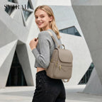 Backpack Purse For Women, Causal Backpack With Built-In Rfid Wallet & 11" Tablet Sleeve, Stylish Travel Daypack For Daily Khaki