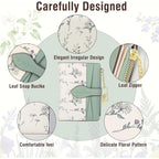 Wallets for Women- RFID Blocking- Soft PU Leather Bifold Coin Zipper Pocket Purse-Small flower wallet Credit Card Holder with ID Window (Green)