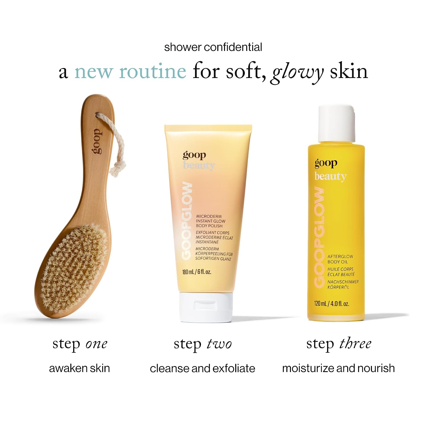 Goop Beauty Microderm Body Polish | Exfoliating Scrub & Foaming Cleanser For Glowing Skin | Salts & Kakadu Plum Seed Oil For Hydration | Inspired By Microdermabrasion | 6 Fl Oz