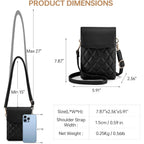 Rfid Small Crossbody Bags For Women Quilted Cell Phone Purse Women'S Crossbody Handbags With Credit Card Slots