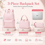 Ledaou Backpack For Girls School Bag Kids Bookbag Teen Backpack Set Daypack With Lunch Bag And Pencil Case | Kids