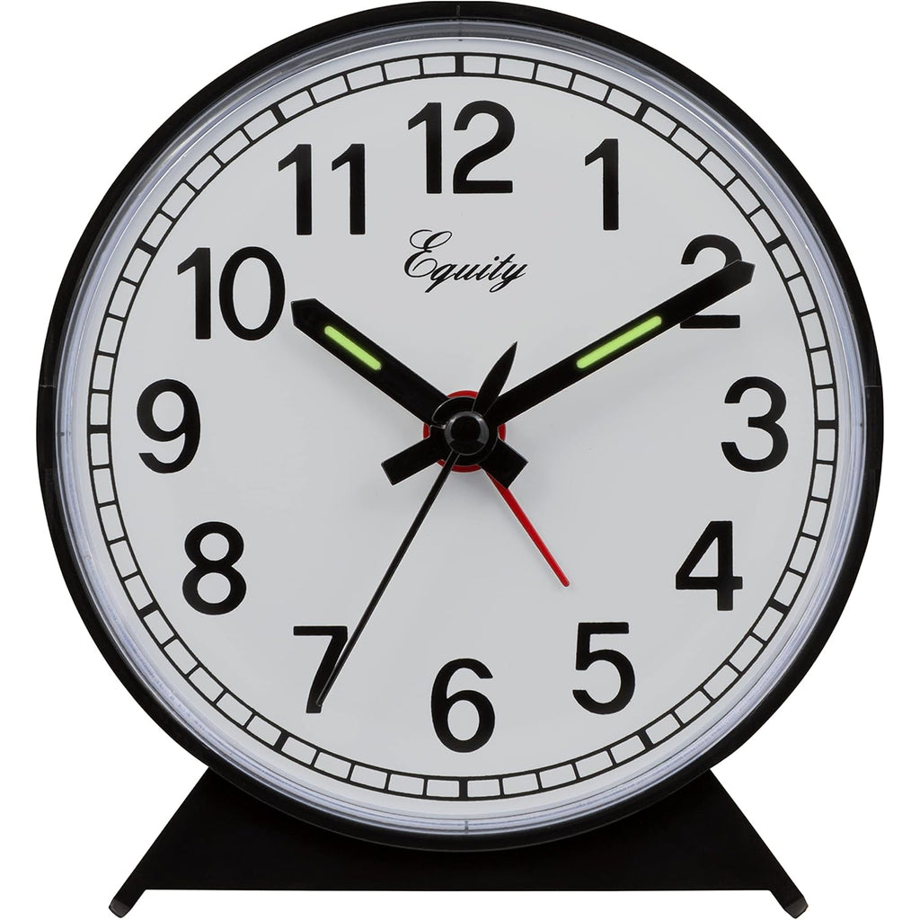 Equity 14075 Black Analog Wind-Up Alarm Clock