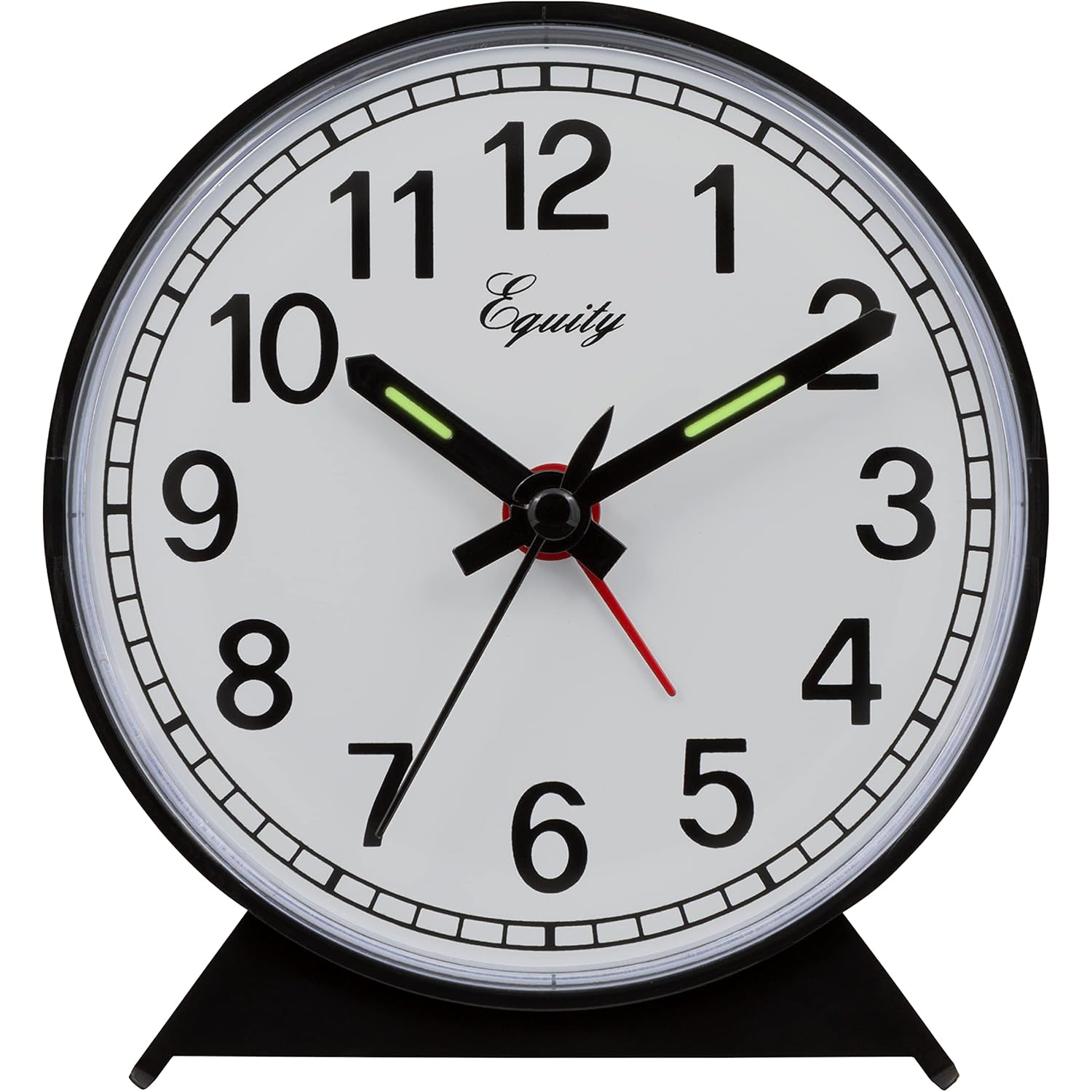 Equity 14075 Black Analog Wind-Up Alarm Clock