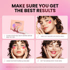 Under Eye Patches (24 Pairs) - Tri-Color Glitter Eye Gel Pads For Dark Circles, Puffy Eyes, Under Eye Bags, Wrinkles | Natural Collagen Under Eye Mask Patches, Gel Under Eye Patches