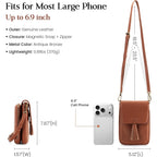 Befen Genuine Leather Small Crossbody Bags For Women, Rfid Phone Purse With Card Slots, Multi Pockets Crossbody Purses