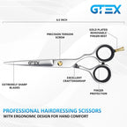 Hair Scissors, 6.5 Inch Professional Hair Cutting Scissors For Women Men Adults - Barber Scissors Hair Shears - Super Sharp Haircut Scissors - Tijeras De Peluqueria Profesional