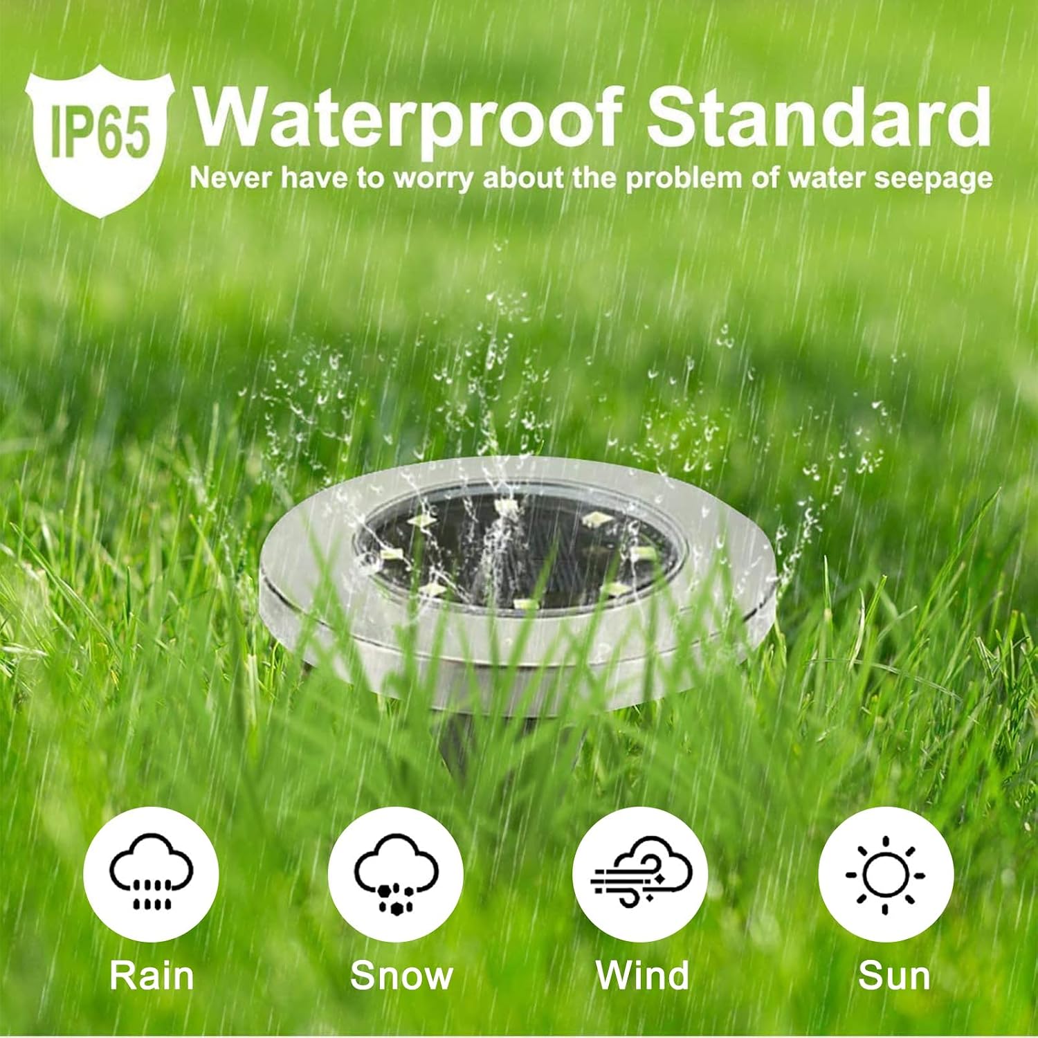 4.6 Inch Diameter Solar Ground Lights, Waterproof Solar Garden Lights, Outdoor Garden Waterproof Bright In-Ground Light, Landscape Lighting For Pathway,Yard,Lawn,Patio,Walkway (12 Pack Warm Light)