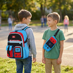 School Backpack For Boys - 4Pcs Gamer Boys Backpack With Lunch Box Set For Elementary Middle School - Students Bag For Ages 6-18,18″ Video Game Bookbag Travel Back Pack