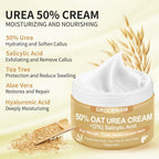Urea Cream 50 Percent for Feet with Oat 5.29 oz || Foot & Hand Cream Maximum Strength with 2% Salicylic Acid, Tea Tree and Aloe Vera for Deep Moisturizing and Callus Removing (Upgraded Formula)