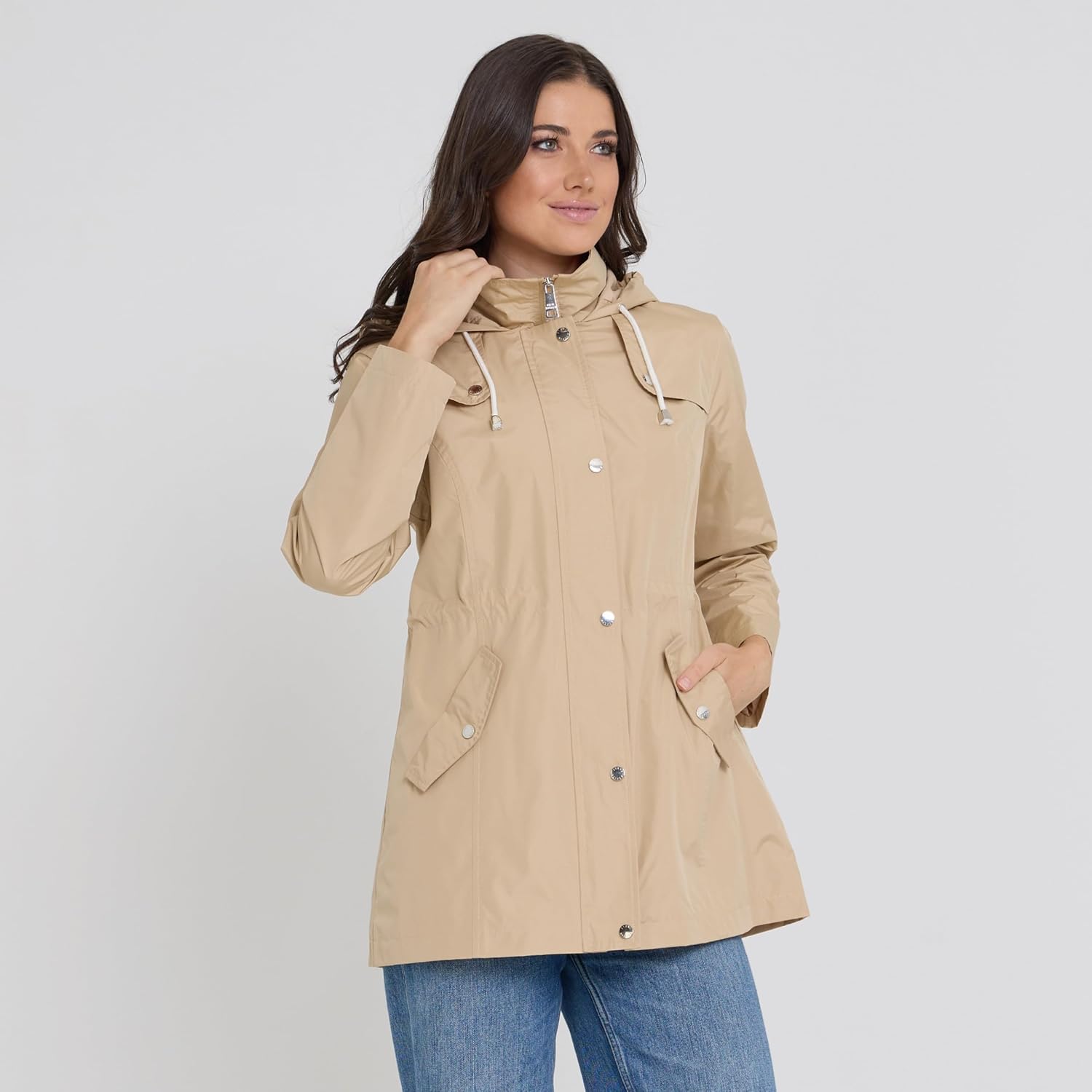 Steve Madden Rain Jacket Women - Waterproof With Hood Anorak Rain Coats For Women Windbreaker Plus Size Xs-3X