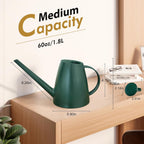 60 Oz Watering Can For Indoor Plants, Small Plastic Watering Cans With Removable Nozzle, Long Spout Indoor Water Can For House Plants, Garden Flowers (1.8L, 0.5 Gal)