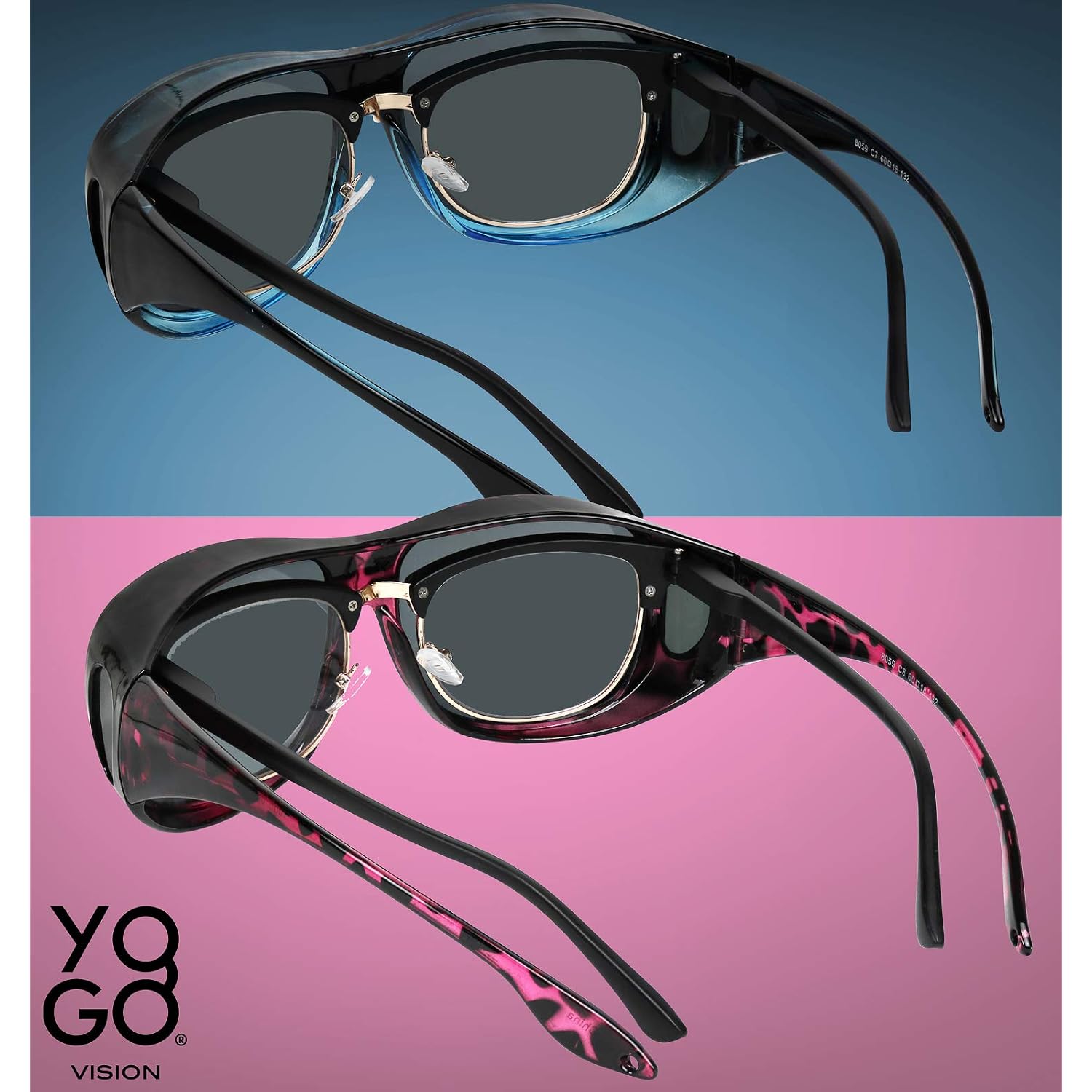 Fit Over Wrap Sunglasses Polarized Lens Wear Over Eyeglasses 100% Uv Protection For Men And Women