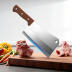 7 Inch Meat Cleaver Knife, Professional Butcher Knife, Heavy Duty Bone Chopper, Ultra Sharp High Carbon Steel Blade, Ergonomic Non-Slip Handle for Bone Cutting, Vegetable Chopping, Restaurant, Kitchen