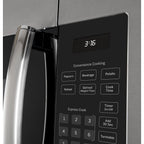 GE 30" Over-the-Range Microwave, 1.6 Cu. Ft., 1000 Watts, 300 CFM Hood Vent, LED Lighting, Auto Defrost, Easy Mount Install, Stainless Steel, JVM3160RFSS