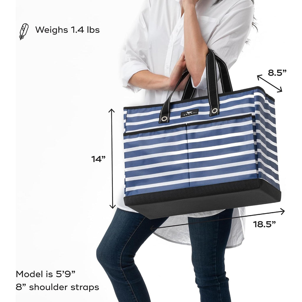 Scout Ben Pocket Tote - Multi-Use Tote Bag For, Nurses, Teachers, And Moms, 5 Pockets For Organizing, Breakaway Zipper