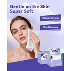 Disposable Face Towels, 10"×12" Xl Face Towelette Disposable, Soft Makeup Remover Dry Wipes, Thick Facial Tissue For Women Cleansing, Skin Care, 50 Count (4 Pack)