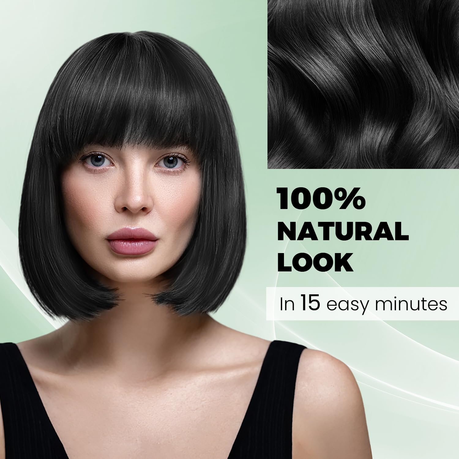 KAISASA Black Hair Dye Shampoo 3 in 1，Argan Natural Herbal Formula Hair Color Shampoo Covers Gray Hair for Women and Men (16.9 fl.oz Black)