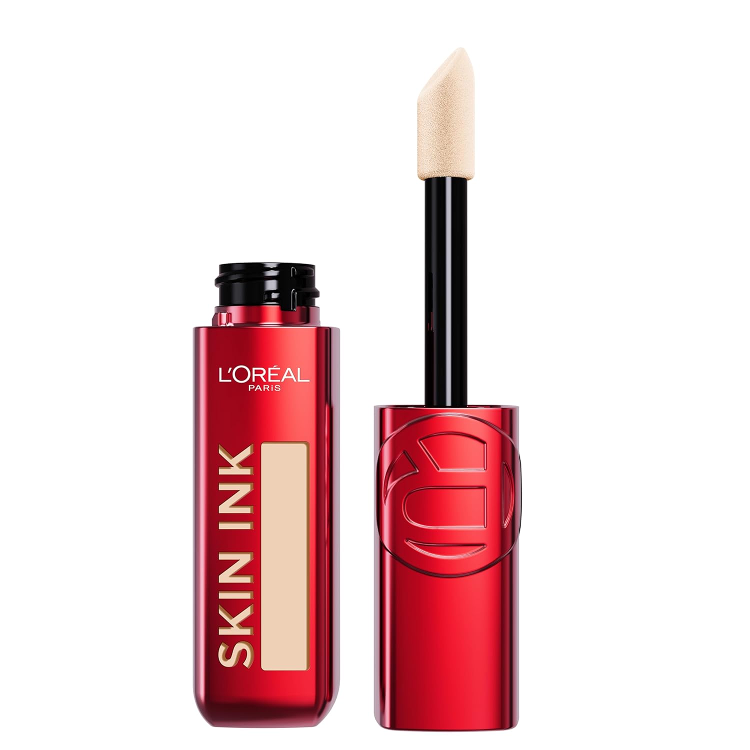 L'Oreal Paris Infallible Skin Ink 2-in-1 Foundation Concealer Hybrid Face Makeup, up to 48HR Transfer-Resistant with Medium Coverage, 80 Light Warm