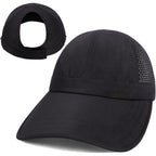 Large Wide Brim Baseball Sun Hats For Women Mesh Quick Dry Sports Hat Outdoor Travel Beach Ponytail Cap