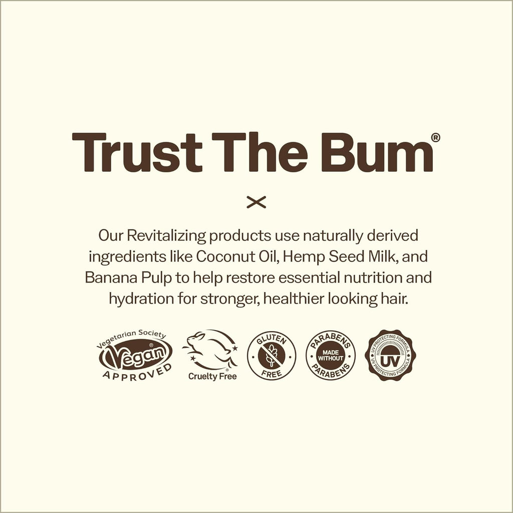Sun Bum Revitalizing 3 in 1 Leave In Conditioner - Anti Frizz Detangler - Color Friendly with UV Protection - Enriched with Coconut Oil and Banana - 4 oz