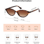 SOJOS Trendy Polarized Oval Sunglasses for Women Retro Chic 90s Shades Lightweight Sunnies SJ2656