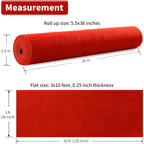 HOMBYS 450 GSM Extra Thick 3x10 ft Red Carpet Runner for Partys & Events, Heavy-Duty Felt Aisle Runway Rug for Steps, Prom Proposal & Wedding Ceremony Decorations, Hollywood Oscars for VIP Awards