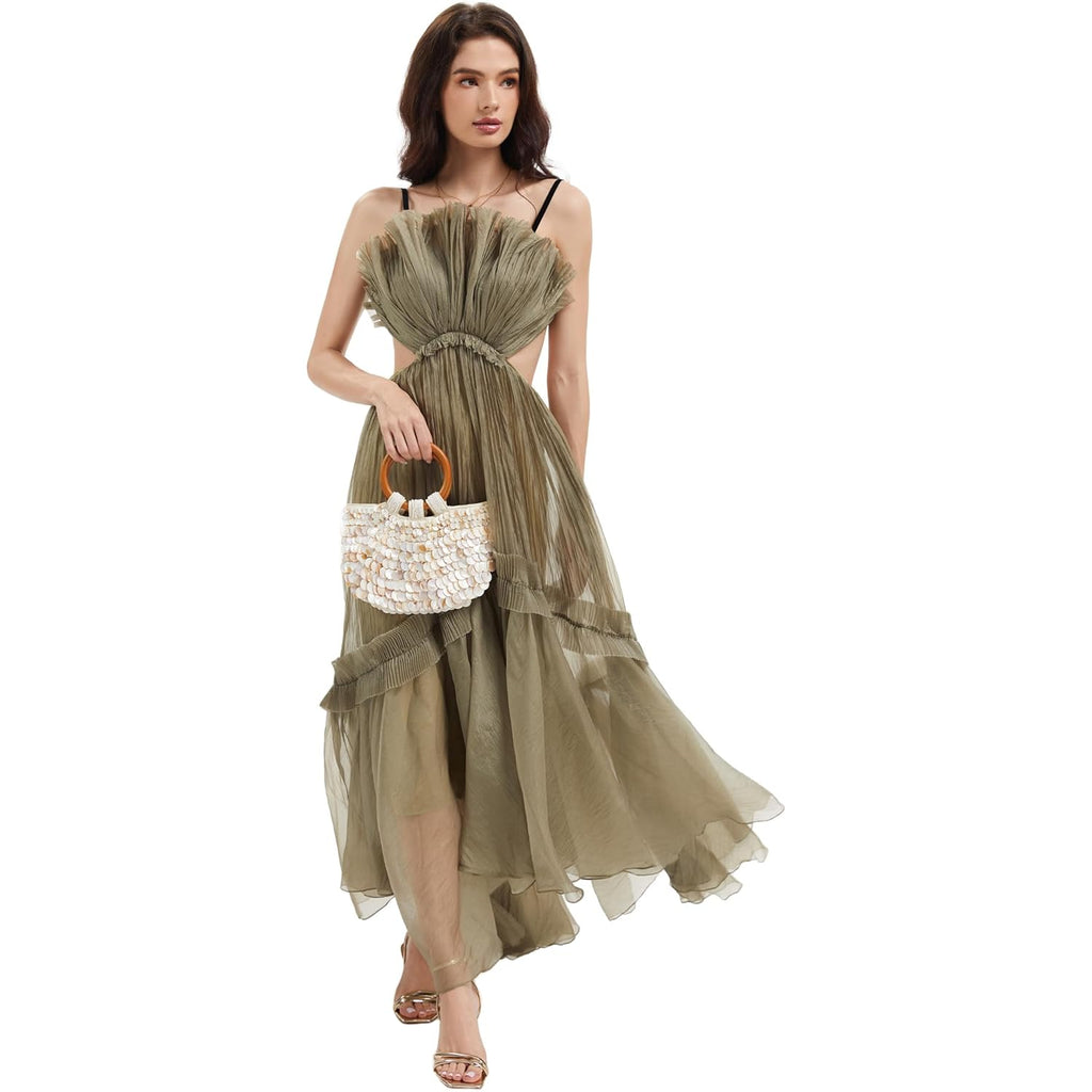 Miuco Shell Purse For Women Handmade Seashell Beaded Clutch Beach Wooden Top Handle Bag
