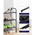 Kitsure Shoe Rack, 39" Wide Extra-Long Shoe Organizer, 3-Tier, Black | Closet, Front Door Entrance, Entryway, Stackable & Detachable Shelf, Closet Organizers And Storage