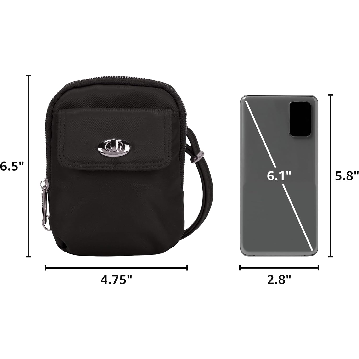 Travelon Anti-Theft Tailored Crossbody Phone Pouch