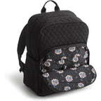 Vera Bradley Women'S Premium Cotton Large Bancroft Backpack – 15" Laptop & Trolley Sleeves – Moonless Night, 28L