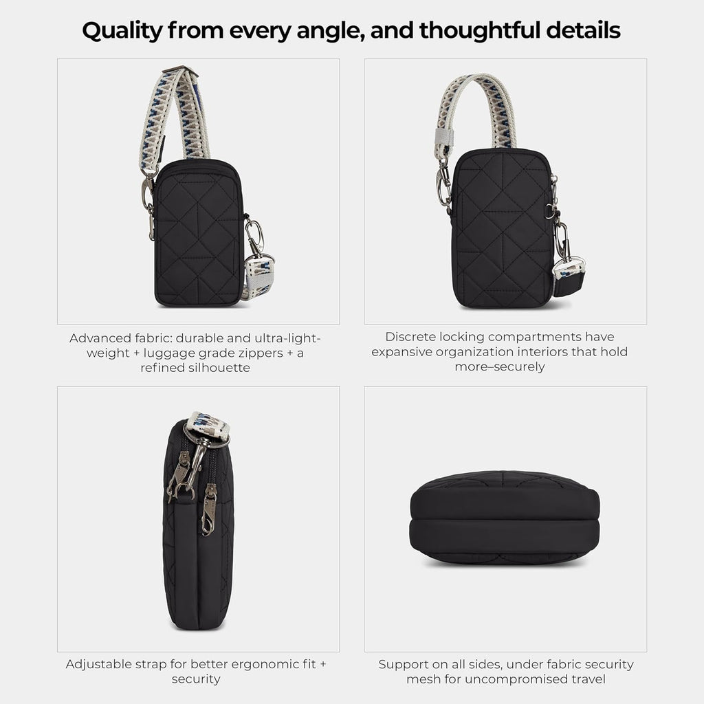 Travelon Anti-Theft Boho 2 Compartment Phone Crossbody