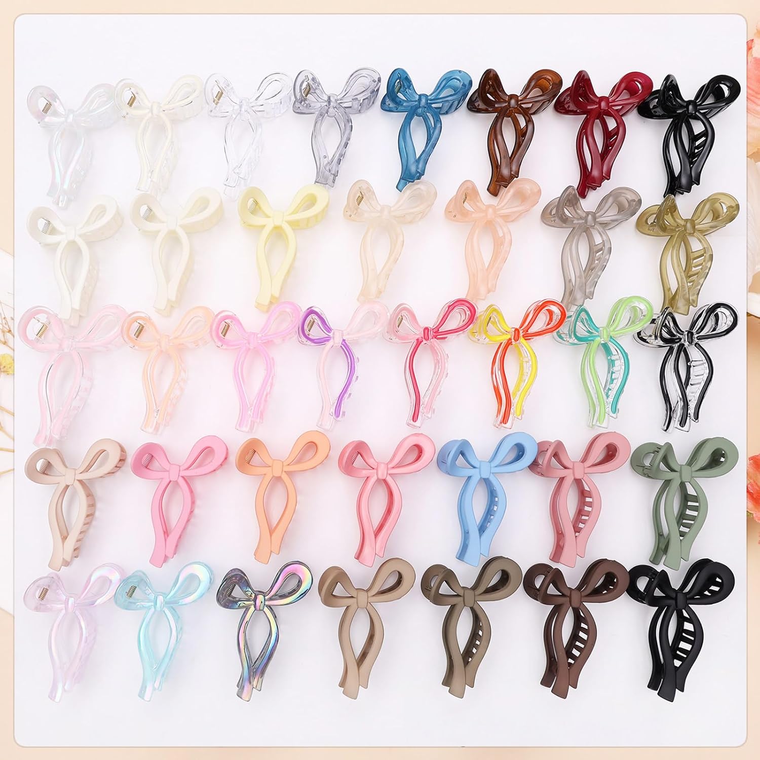 4 Pcs Bow Hair Clips Elegant Hair Claw Butterfly Hair Accessories for Girls Nonslip Butterfly Clips Hair Grips Styling Accessories for Women